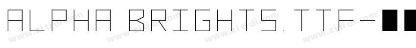 Alpha Brights.ttf字体转换